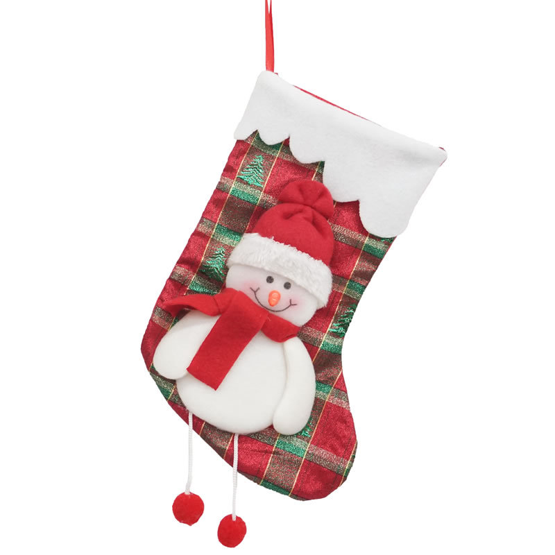 Christmas Socks Gift Bags Children Christmas Tree Decorations Santa Claus Snowman Christmas Stockings Trumpet